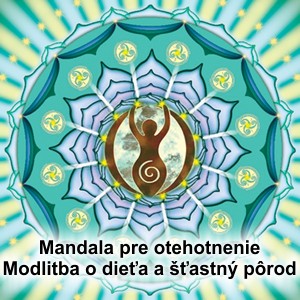 Samolepiaca. Mandala pre otehotnenie a šťastný pôrod - obraz s energiou feng shui