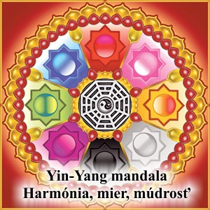 Samolepiaca. Yin-Yang mandala. Harmónia, mier - obraz s energiou feng shui