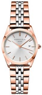 Hodinky ROSEFIELD THE ACE XS SILVER SUNRAY STEEL SILVER ROSE GOLD DUOTONE Rosefield Watches ASRSR-A21