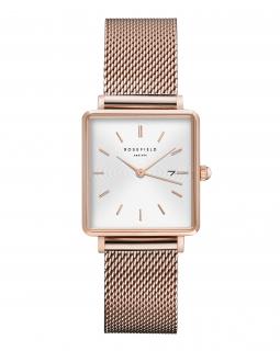 Hodinky ROSEFIELD The Boxy White Sunray Rose Gold Rosefield Watches 8719632575047