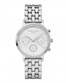 Hodinky ROSEFIELD THE CHRONO WHITE SILVER Rosefield Watches 8720039333918