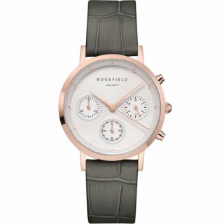 Hodinky ROSEFIELD THE GABBY WHITE CROCO GREY ROSE GOLD 33MM NCGRG-N95 Rosefield Watches NCGRG-N95