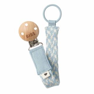 BIBS Paci Braid klip na cumlík  Baby Blue/Ivory