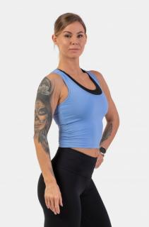 NEBBIA Športové slim-fit crop tielko 422 - Svetlo modrá - L