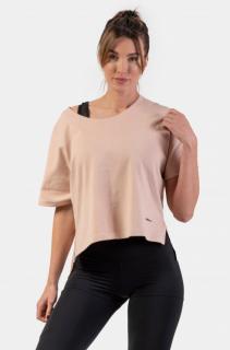 NEBBIA Voľné crop tričko The Minimalist z organickej bavlny 417 - Lososová - M