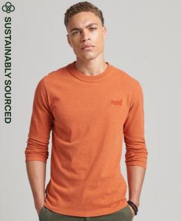 Superdry pánska mikina Organic Cotton Vintage Logo Embroidered Top - Oranžová - XXL