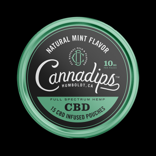 CANNADIPS NATURAL MINT 10mg 15 vrecúšok