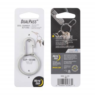 Dvojkomorová klúčenka Nite Ize DualPass™