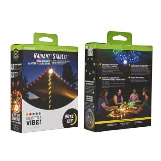 Nabíjateľná baterka + svetelná reťaz Nite Ize Radiant® StarLit™ Rechargeable Lantern + String Light - Disc-O