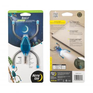 Nabíjatelná Mikro svietilna Nite Ize Buglit® Barva: Bright Blue Charcoal