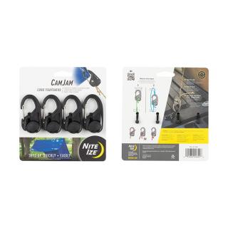 Nite Ize CamJam Cord Tightener Upínacia plastová karabina - 4 ks v baleniu