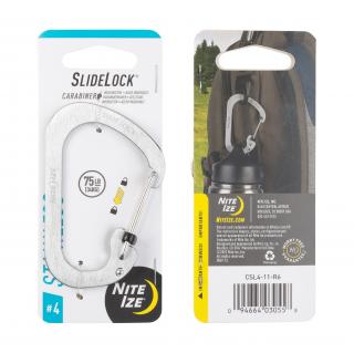 Nite Ize SlideLock Stainless Steel Oceľová karabína s bezpečnostnou poistkou veľkosť / farba: #04 nerez