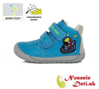 DD Step Barefoot chlapčenské jarné jesenné topánky DD Step Modré Pretekár 070-974A, Veľkosť obuvi 20