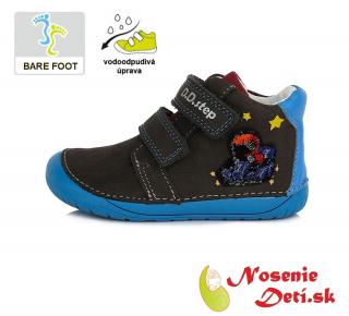 DD Step Barefoot chlapčenské jarné jesenné topánky DD Step Tmavohnedé Pretekár 070-974, Veľkosť obuvi 20