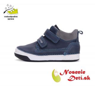 DD Step Chlapčenská prechodná kožená obuv D. D. Step topánky Royal Blue 040-42998, Veľkosť obuvi 25