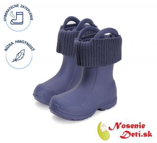 DD Step Detské chlapčenské zateplené gumáky D. D. Step Royal Blue, Veľkosť obuvi 26-27