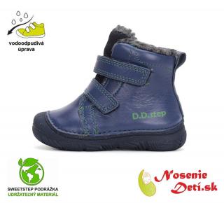 DD Step Detské chlapčenské zimné vyššie topánky D.D. Step Bermuda Blue 082-42385A, Veľkosť obuvi 21