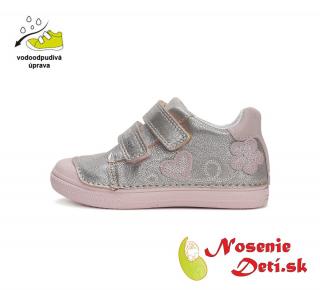 DD Step Dievčenské prechodné topánky D. D. Step Champagne Kvietky 049-42690A, Veľkosť obuvi 25