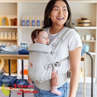 Ergobaby Detský ergonomický nosič Ergobaby Adapt Soft Touch Cotton Pearl Grey Šedý