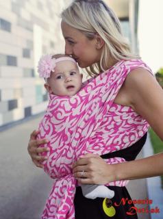 Lenire Lenire šatka na nosenie detí Campanula Ružová pink, Dĺžka 4,2m