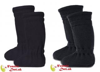 Manymonths Merino Manymonths Winter Foggy Black vysoké detské capačky, Veľkosť capačiek 68-80/86 (6-12/18 mes.)