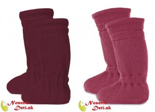 Manymonths Merino vlnené vysoké botičky pre deti Manymonths Winter Earth Red, Veľkosť capačiek 68-80/86 (6-12/18 mes.)