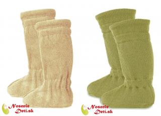 Manymonths Merino vlnené vysoké čižmičky pre deti Manymonths Pea Purée, Veľkosť capačiek 68-80/86 (6-12/18 mes.)