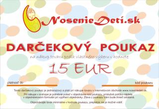 NosenieDeti s.r.o. Darčekový poukaz NosenieDetí.sk 15 EUR