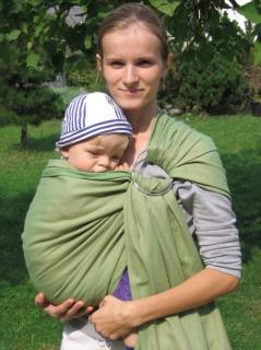 Storchenwiege Ring Sling Storchenwiege - Leo zelený