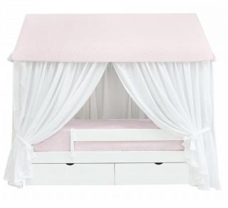 Caramella Baby Pink detská posteľ Dream v tvare domčeka ružová 160x80cm