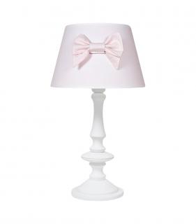 Caramella Baby Pink stolná lampa s mašľou ružová