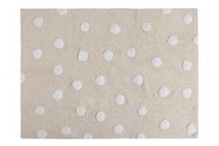 Lorena Canals prateľný koberec Dots Beige - White