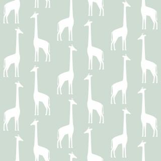 Tapeta Giraffes mint green