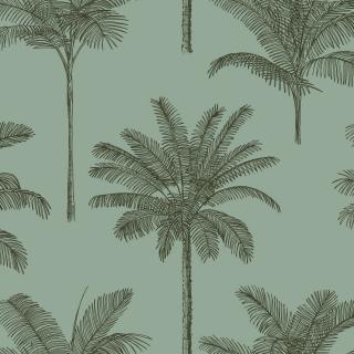 Tapeta Palm trees grayish green