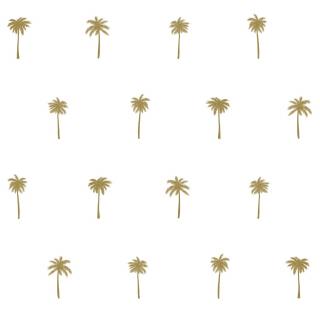 Tapeta Palm trees white and gold