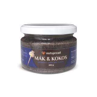 Nutspread kokosovo-makové máslo - skvělé na nudle s mákem 1 kg