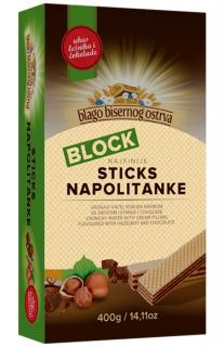 BLOCK napolitánky orieškové 400g