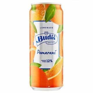 BUDIŠ limonáda 12% pomaranč "Z" 0,33L