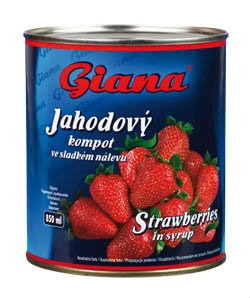 GIANA kompót jahodový 850ml