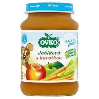 OVKO detská výživa jablková s karotkou 190g