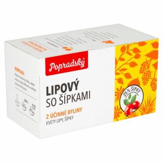 Popradský bylinný čaj lipový so šípkami 22,5g