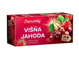 Popradský ovocný čaj višňa, jahoda 40g