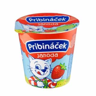 Pribináček smotanový krém s jahodovou príchuťou termizovaný 125g