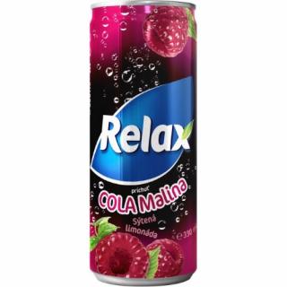 RELAX limonáda sýtená s príchuťou cola-malina plech "Z" 0,33L