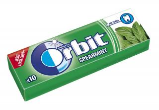 WRIGLEY'S orbit spearmint žuvačka bez cukru s mätovou príchuťou 10ks 14 g