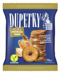 Dupetky med-horčica-cibuľa 70g