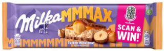 Milka čokoláda Mmmax Toffee Whole Nuts mliečna s ořieškami a karamelom 300 g