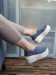 Dámske modré nazúvacie Slip On Grunberg