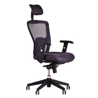 Office Pro DIKE PDH - ergonomická stolička s podhlavníkom , Farba čierna