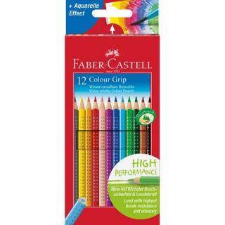 FABER CASTELL Pastelky akvarelové Colour Grip 12 farebné set, Faber Castell